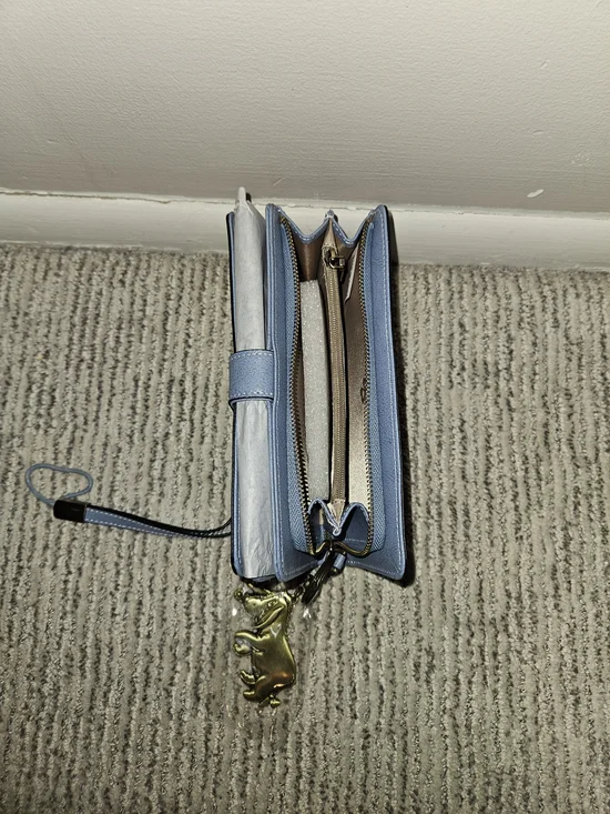 Eeyore Light Blue Wallet with Brass Flower Snap - Picture 6 of 6